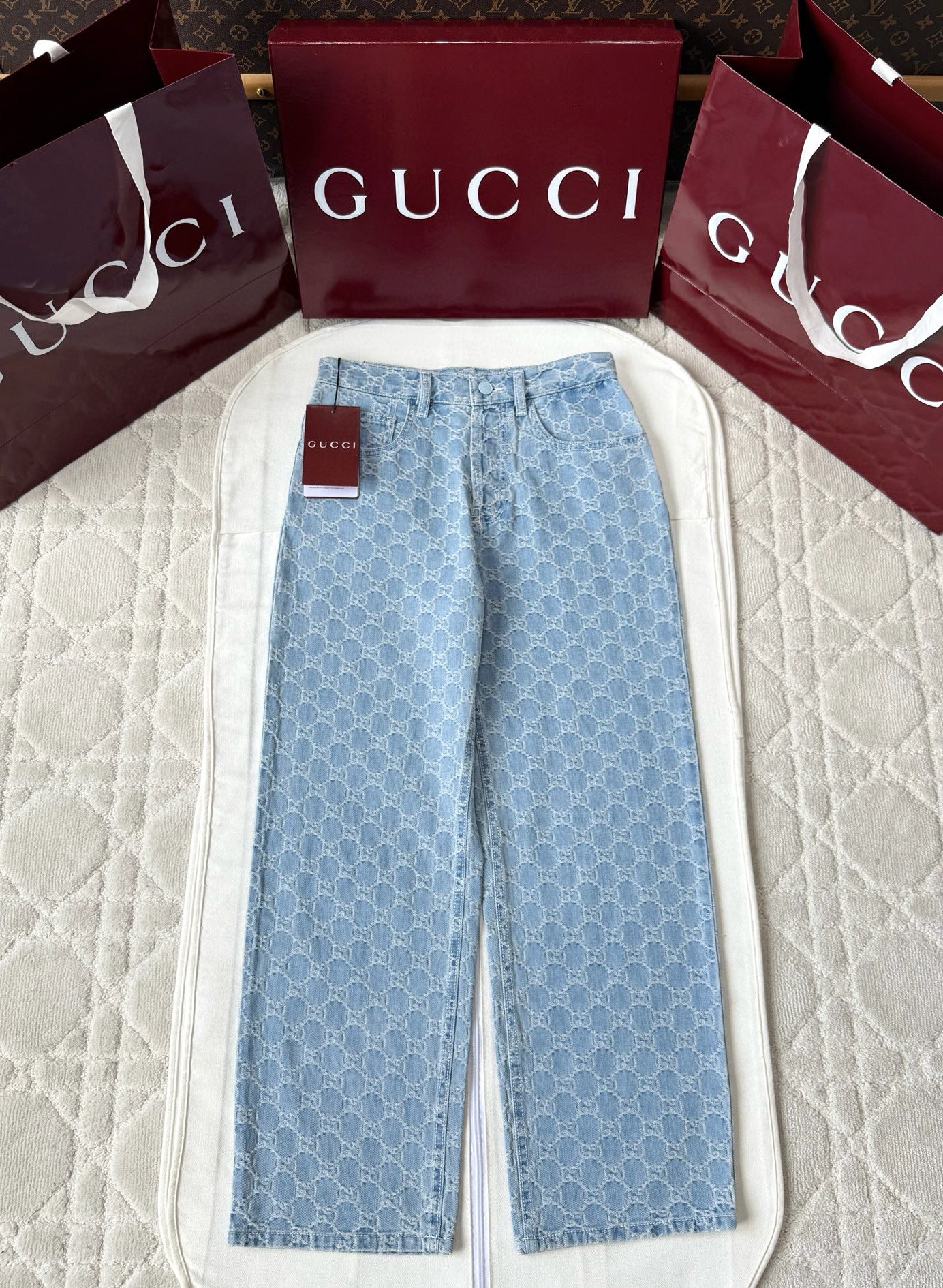 구찌 25fw GG 자카드 스트레이트 진