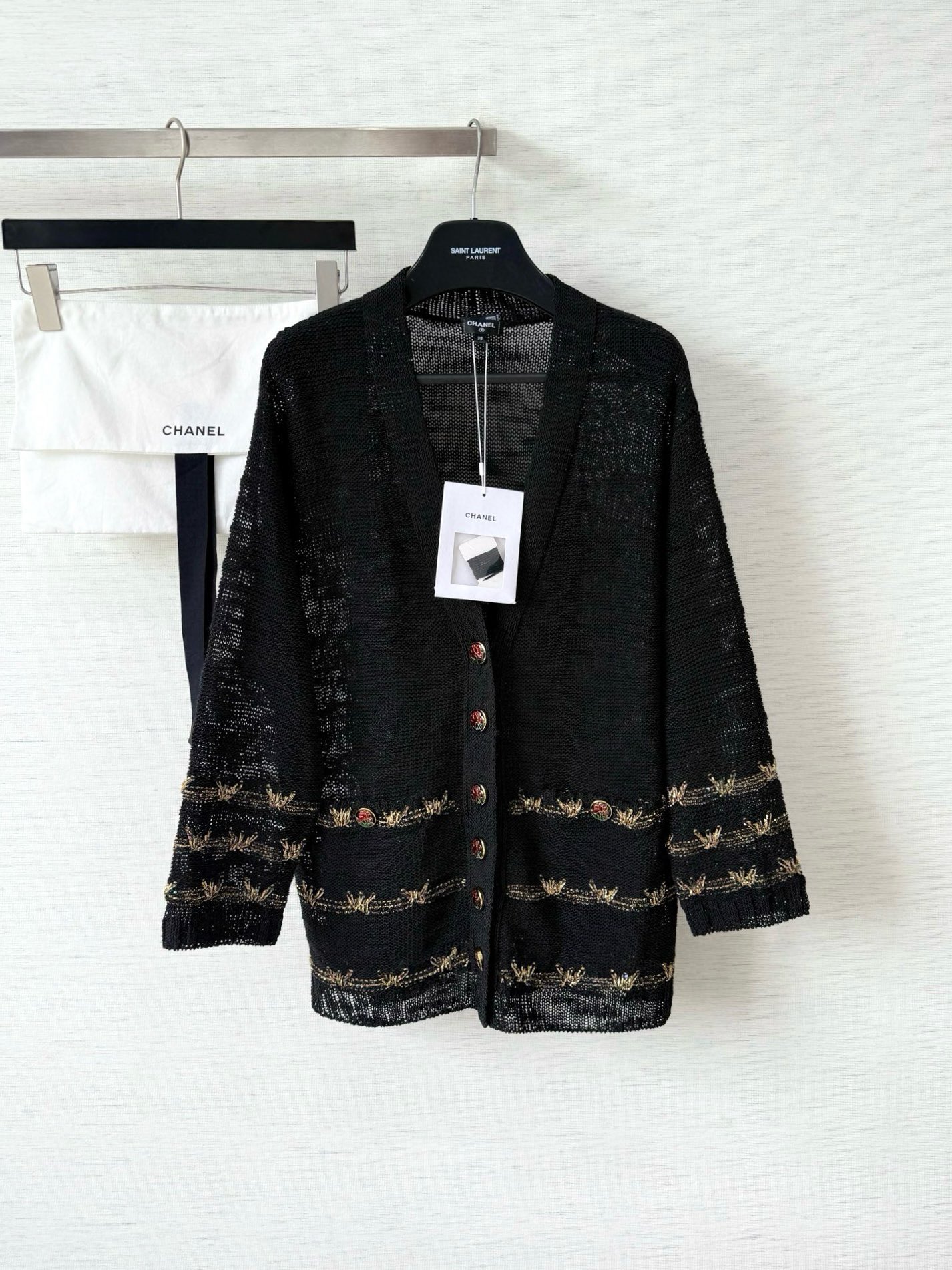 샤넬 스레드 니트 가디건