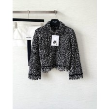 샤넬 블랙&화이트 레이스 슬리브 자켓