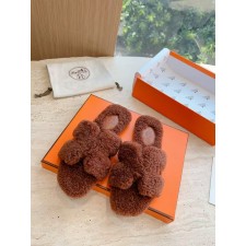 에르메스 시어링 양털 오란 슬리퍼