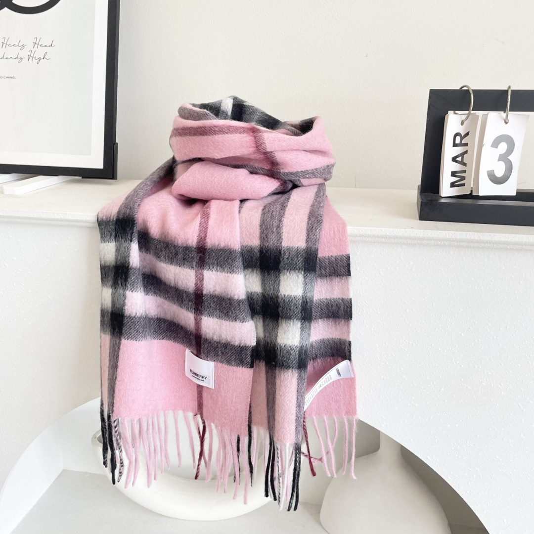 버버리 양면 캐시미어 스카프