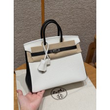 에르메스 버킨백 25 토고 은장 컬러: 01/Blanc/89/Noir