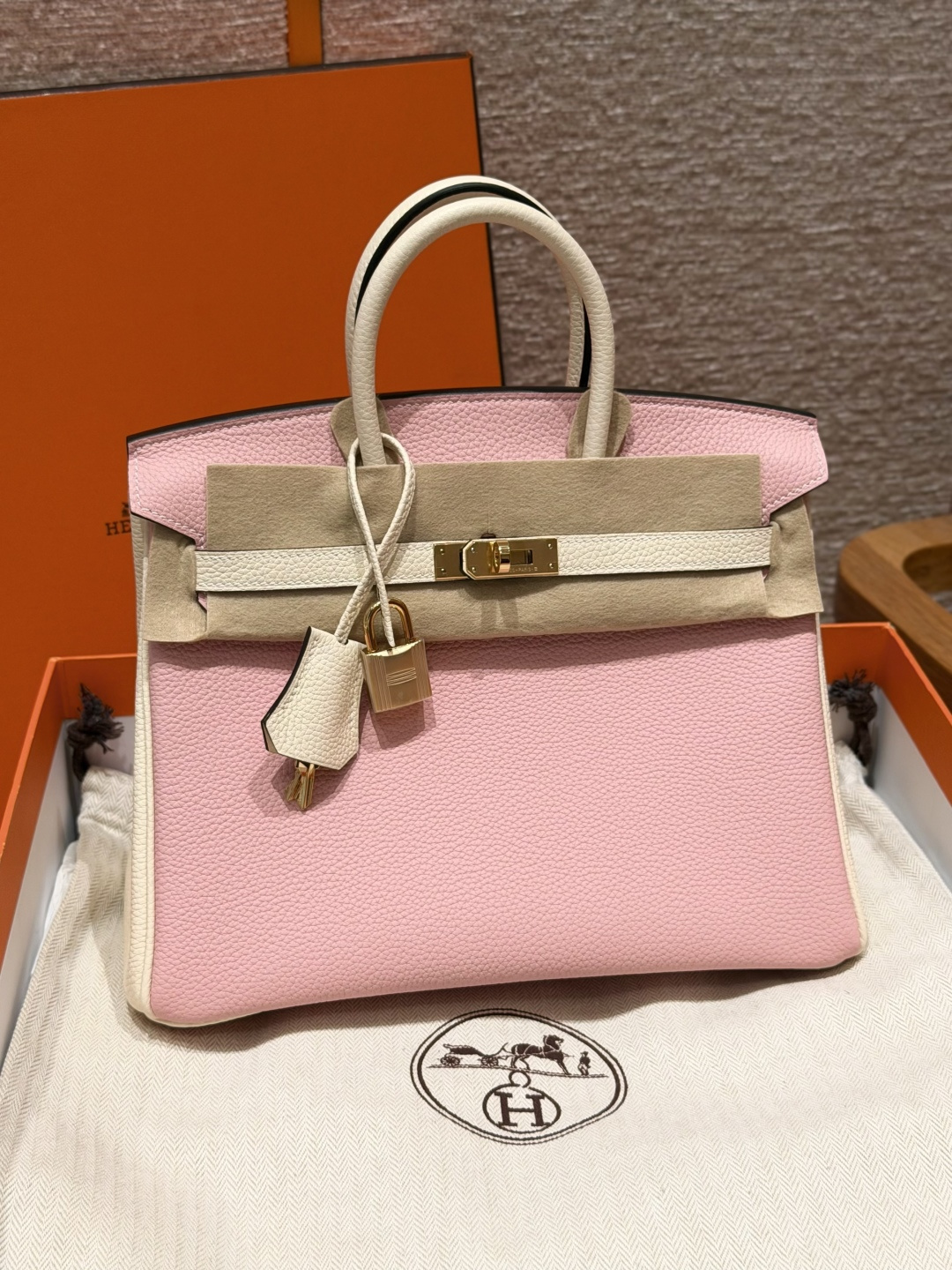 에르메스 버킨백 25 토고 금장 컬러: 3q/rose sakura/i2/Nata