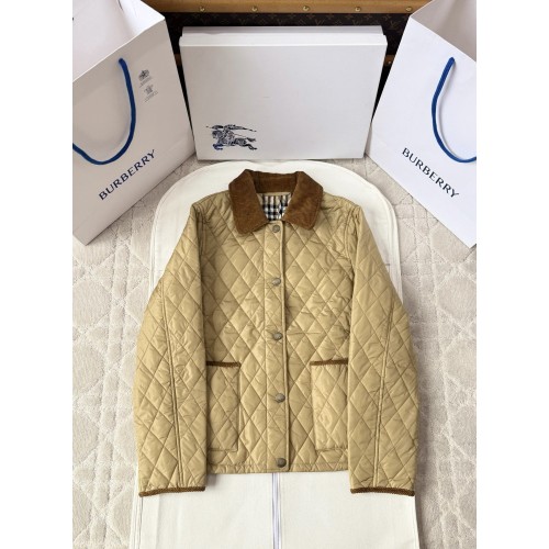 버버리 퀄팅 코듀로이 자켓