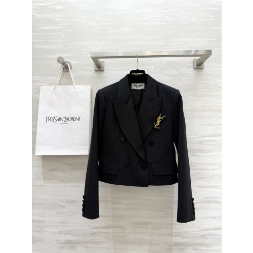 생로랑 오피움 YSL 브로치 자켓