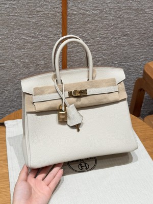 에르메스 버킨백 25 토고 금장 컬러: 10/Craie