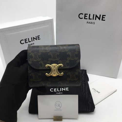 셀린느 트리옹프 트리오페 카드 지갑 캔버스 탠 (3일이내 수령가능) 당일출고