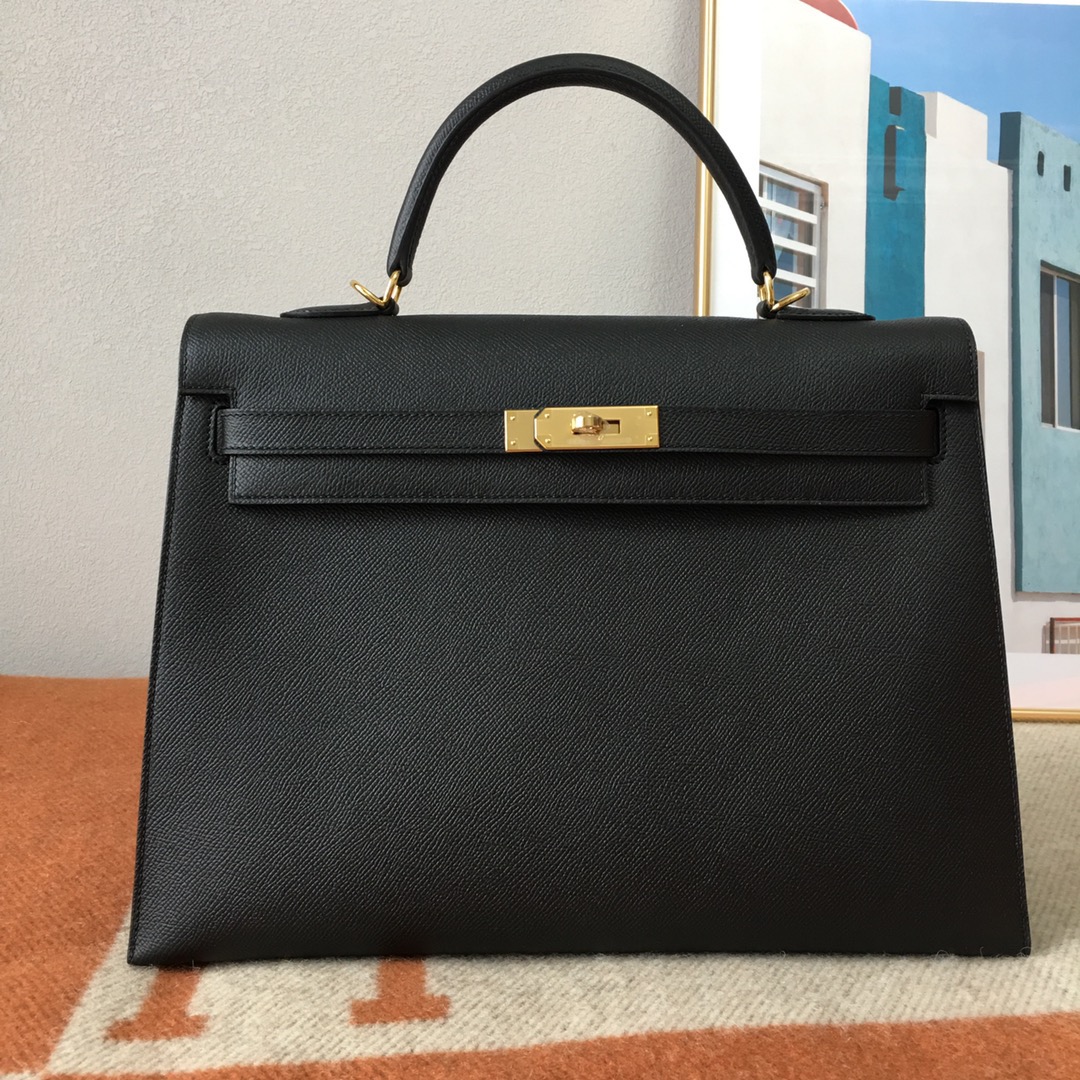 에르메스 켈리백 40 블랙 금장 앱송가죽
