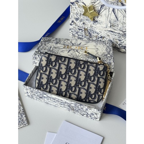 디올 트래블 미르테 지퍼 열쇠 케이스