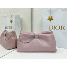 디올 보우 백 미디엄 램스킨