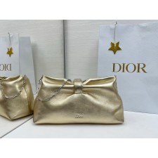 디올 보우 백 미디엄 램스킨